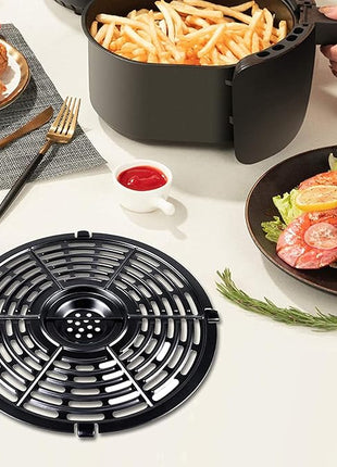 Air Fryer Grill Pan for Power XL 5QT Air fryer, 8.7'' 5QT Round Non-Stick Replacement Tray Rack Parts Accessories Crisper Plate Grill Plate, Dishwasher Safe