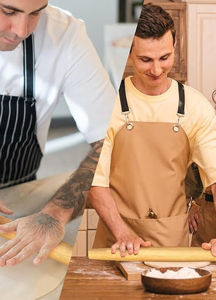 Classic French Rolling Pins Bamboo Wooden Rolling Pin for Baking Pizza Dough Pie Cookie, 18-Inch