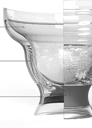 HOST Freeze Stemless Margarita Glasses Double Walled Insulated Gel Chiller Plastic Margarita Cups - Frozen Cocktail Glass, Set of 1, 12 oz, Green