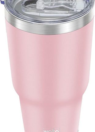 WETOWETO 30oz Tumbler, Stainless Steel Vacuum Insulated Water Coffee Tumbler Cup, Double Wall Powder Coated Spill-Proof Travel Mug Thermal Cup for Home Outdoor (Ice Pink, 1 Pack)