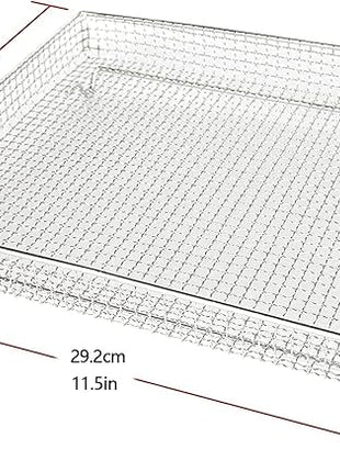 Air Fryer Basket, Compatible with Cuisinart TOA-60 Series/TOA-65 Air Fryer. Made with 304 Food-Grade Stainless Steel Wire Rack for Cooking and Baking in a Convection Toaster Oven