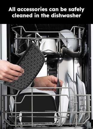 Nuwave Brio Air Fryer Oven, 15.5Qt X-Large Family Size, SS Rotisserie Basket &Skewer-Kit, Reversible Ultra Non-Stick Grill/Griddle Plate, Powerful 1800W, Integrated Smart Thermometer,Black