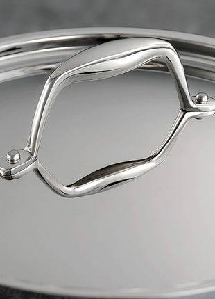 Tramontina Signature Tri-Ply Clad Stainless Steel 3-Quart Saute Pan with Lid, Induction-Ready Cooking Pan, Dishwasher-Safe, NSF-Certified, Made in Brazil