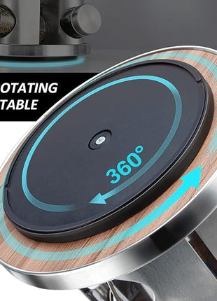 Rotating Spice Rack Organizer with Jars(20Pcs), Seasoning Organizer for Cabinet, Kitchen Spice Racks for Countertop, Revolving Stainless Steel Spice Organizer