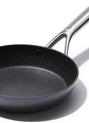 OXO Professional 8" Frying Pan Skillet, Hard Anodized Ceramic Nonstick Cookware PFAS-Free, Induction Suitable, Stainless Steel Handle, Diamond Reinforced Coating, Dishwasher Safe, Oven Safe, Black