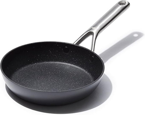 OXO Professional 8" Frying Pan Skillet, Hard Anodized Ceramic Nonstick Cookware PFAS-Free, Induction Suitable, Stainless Steel Handle, Diamond Reinforced Coating, Dishwasher Safe, Oven Safe, Black