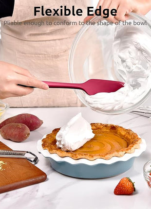 600ºF Heat Resistant Silicone Spatulas: U-Taste Upgraded Flexible Food Grade Silicon Baking Scraper, Sturdy Rubber Kitchen Cooking Mixing Utensils for Nonstick Cookware Set of 4 (Multicolors)