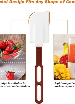 High-Temp Silicone Spatulas, 10'' Commercial Spatula 500°F Heat-Resistant Non-Stick Silicone Scraper, Set of 2 (10-Inch, NSF)