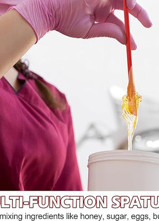 Anaeat Mini Silicone Spatulas - Set of 4 Multifunctional Small Kitchen Scraper Lotion Stirrer Tiny Makeup Beauty Spatula Reusable for Jam Jar, Cosmetic Bottles, Narrow Can and Thin Bottles (Colorful)