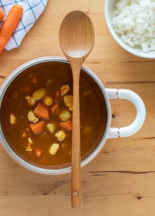 FAAY 12 Inches Teak Flat Spoon, Wooden Spoons for Cooking, Handcrafted Utensil Tools from High Moist Resistance Golden Teak Wood | Durable, Healthy for Non Stick Cookware