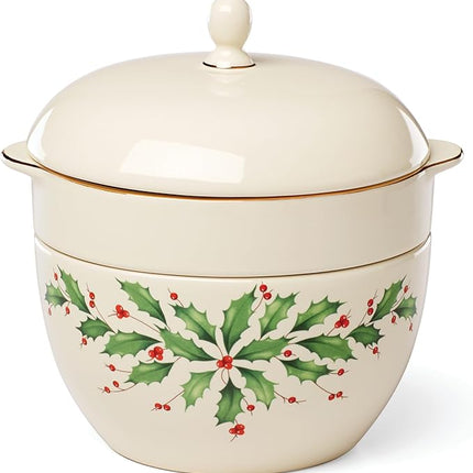 Lenox 893140 Holiday Stackable Bowl Set, Christmas Hosting