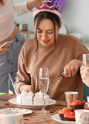 AW BRIDAL Mis Quince Años Quinceanera Cake Knife and Server Set, Sweet 15 Birthday Cake Cutting Set Cake Spatula 15years Stainless Steel Cake Servering Set, Silver