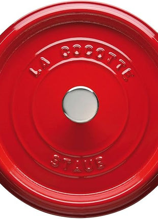 Staub 4 Qt. Round Cocotte-cherry Red