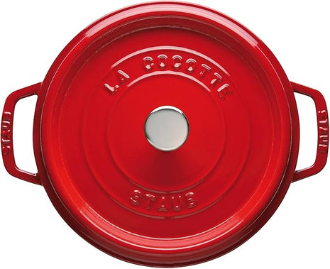 Staub 4 Qt. Round Cocotte-cherry Red