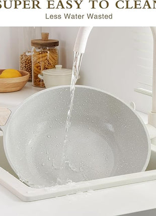 Kordisen Ceramic Wok Pan, 12 Inch Nonstick Wok with Lid, Healthy Non Toxic Woks & Stir-fry Pans for Cooking, Induction Cookware, PFOA & PFAS Free