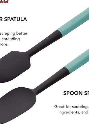 KitchenAid Universal Spatula Set, 2-Piece, Aqua Sky