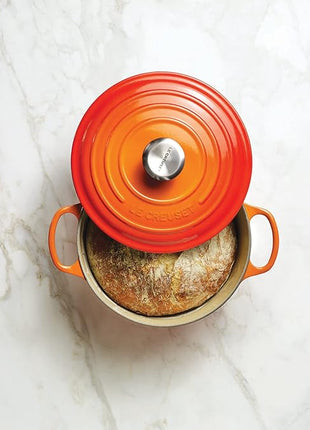 Le Creuset Enameled Cast Iron Signature Round Dutch Oven, 7.25 qt., Flame