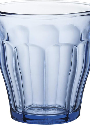 Duralex Made in France Picardie Marine Glass Tumbler Drinking Glasses, 7.75 ounce - Set of 6, Marine Blue
