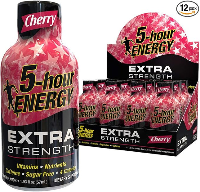 5-hour ENERGY Shot, Extra Strength Cherry, 1.93 Ounce, 12 Count