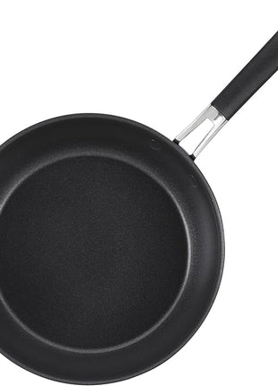 Anolon Smart Stack Hard Anodized Nonstick Frying Pan Set/ Skillet Set - 10 Inch and 12 Inch, Black
