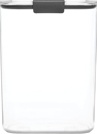 Rubbermaid Brilliance 16-Cup Airtight Food Storage Container with Lid Clear/Grey - optimal for pantry organization flour sugar and food storage