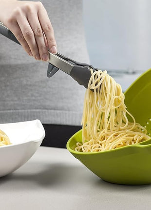 Tongs for Cooking, 12" Kitchen Tongs with Silicone Tips, Food Grade Serving Tongs Set of 3, Grey