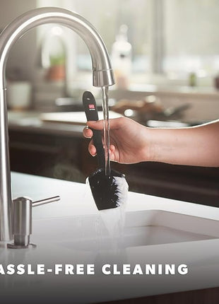 DI ORO Silicone Spatula Set - Rubber Kitchen Spatulas for Baking, Cooking, & Mixing - 600°F Heat-Resistant & BPA Free Silicone Scraper Spatulas for Nonstick Cookware - Dishwasher Safe (3pc, Black)