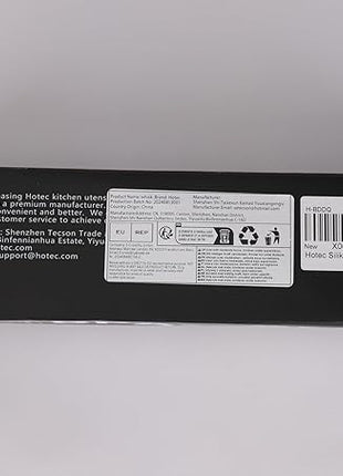 HOTEC 4 Pieces Silicone Whisks Set, Wire Balloon Whisks Egg Beater, Non-slip Handle Whisk for Non-stick Cookware Perfect for Cooking, Stirring, Beating and Blending (Black)