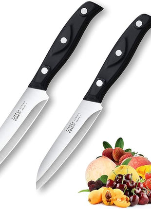 2PCS Paring Knife - Little Cook Paring Knife Set - Ultra Sharp Kitchen Knife - Fruit Knife - German stainless Steel - ABS Handle