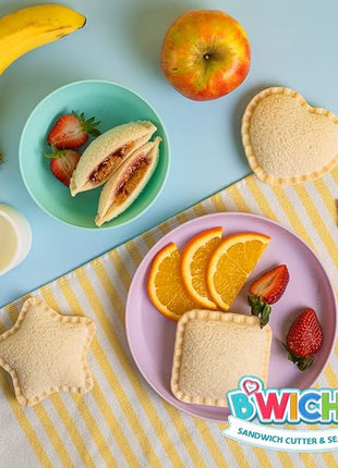 Sandwich Cutter and Sealer - Crustless Sandwich Maker - Cut and Seal - Great for Lunchbox and Bento Box - Boys and Girls Kids Lunch - Sandwich Cutters for Kid (Square)