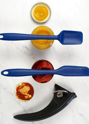 RSVP International Ela's Favorite Silicone Spatula, Blue, 8" | BPA-Free Silicone | Scrape Batters, Flip Eggs, Ice Cakes, & More | Dishwasher Safe & Heat Resistant | Cooking, Baking & More