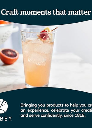 Libbey Reno Patterned Tumbler Glasses, 16-ounce, Set of 8