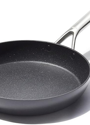 OXO Professional 10" Frying Pan Skillet, Hard Anodized Ceramic Nonstick Cookware PFAS-Free, Induction Suitable, Stainless Steel Handles, Diamond Reinforced Coating, Dishwasher Safe, Oven Safe, Black