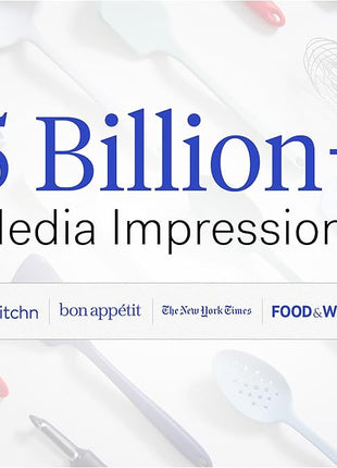 GIR: Get It Right - 5 Piece Essentials All Purpose Set - Ladle, Spatula, Flip, Spoon & Spoonula, Non-stick, Heat Resistant, Dishwasher Safe, Kitchen Utensils, Baking Supplies - Royal Blue