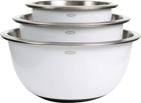 OXO Good Grips 3-Piece Stainless-Steel Mixing Bowl Set