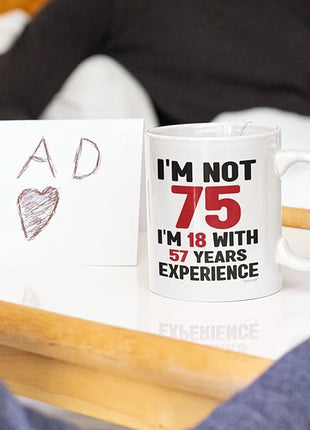 75th Birthday Coffee Mug - 75th Birthday Gifts for Men and Women - Vintage 1950, Best Gifts for Her, Him, Mom, Dad, Grandma, Grandpa - 75 Year Old Man or Woman, 75th Bday Presents Ideas 11oz Cup