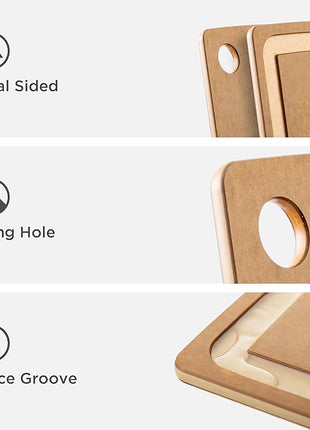 Epicurean Gourmet Series Cutting Board with Juice Groove, 19.5-Inch by 15-Inch, Nutmeg/Natural