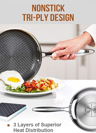 Copper Chef Titan Fry, 9.5 inch with 8 inch Pan, stainless-steel