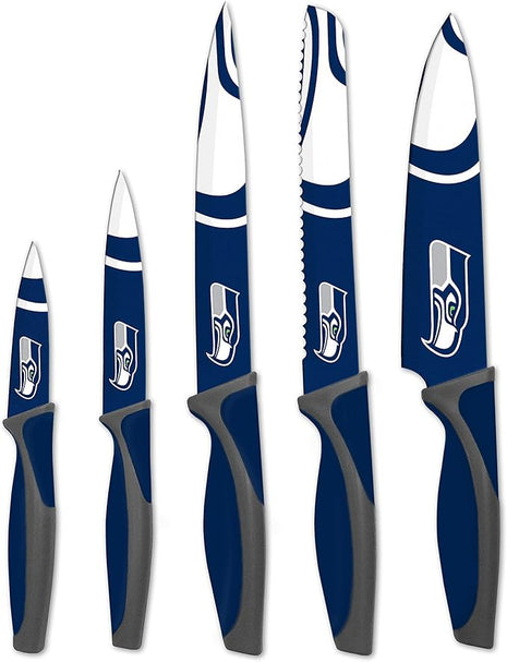 The Sports Vault NFL Seattle Seahawks 5-Piece Kitchen Knife Set