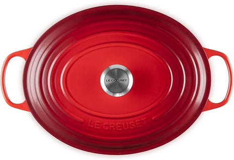 Le Creuset Enameled Cast Iron Signature Oval Dutch Oven, 8 qt., Cerise