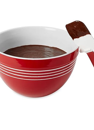 Rubbermaid Commercial Products High Heat Resistant Silicone Heavy Duty Spatula/Food Scraper 9.5-Inch 500°F Heat Resistant Red Handle for Baking/Cooking/Mixing Commercial Dishwasher Safe