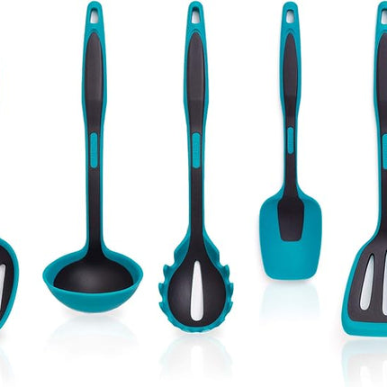Premium Kitchen Cooking Utensil Set - 6 piece Silicone Kitchenware Non-Stick Cooking Tools - Silicone Cooking Kitchen Spatula Set - Silicone Kitchen Utensil Set - Heat Resistant Dishwasher Safe