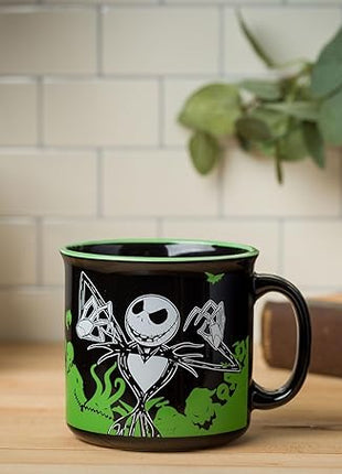 Silver Buffalo Disney The Nightmare Before Christmas Your Worst Nightmare Featuring Jack Skellington Ceramic Camper Mug, 20 Ounces