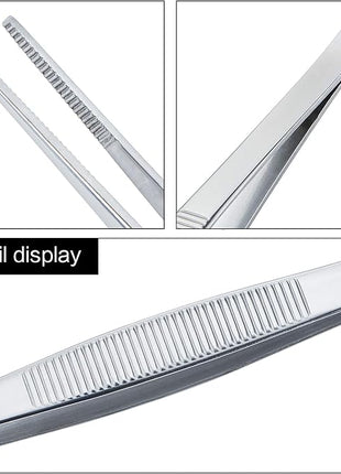 6.5 Inch Kitchen Tweezers Fine Tweezer Tongs, MSY BIGSUNNY Stainless Steel Food Tweezers Multi-function Cooking Tongs Kitchen Serving Tong