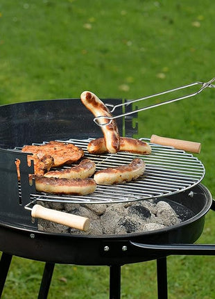 12" 16" Extra Long Stainless Steel Kitchen Tongs Set, Non-Slip Comfortable Red Grip, Scissor Design, Heat Resistant for Cooking Grilling and Serving