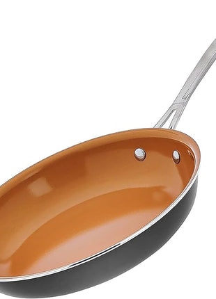 Gotham Steel 11 Inch Non Stick Frying Pan Nonstick Pan with Ceramic Copper Coating for Long Lasting Nonstick Frying Pan Skillet for Cooking with Stay Cool Handle, Oven/Dishwasher Safe, Non Toxic