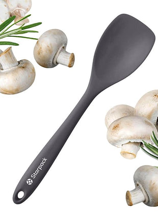 Starpack 'The All Rounder' Premium Silicone Spoonula - Heat Resistant to 600F - Silicone Spoonula Spatula - Kitchen Spoon Spatula (Stormy Grey)