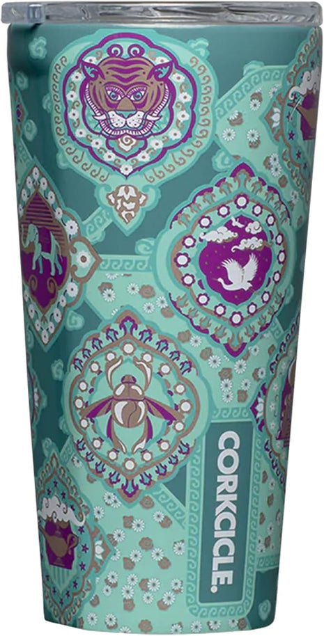 Corkcicle Disney Princess Tumbler - Insulated Stainless Steel Travel Cup - Cold & Hot Drinks - Reusable & Durable - Spill Proof Lid - Non-Slip Silicone Base - Easy Grip - BPA Free -16 oz - Jasmine