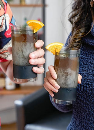 HOST Highball Cocktail Freeze Tumbler, Frozen Cocktail Glass, Double Walled Insulated Iced Coffee Tumbler, BPA Free Drink Cooler, 10 oz., Black