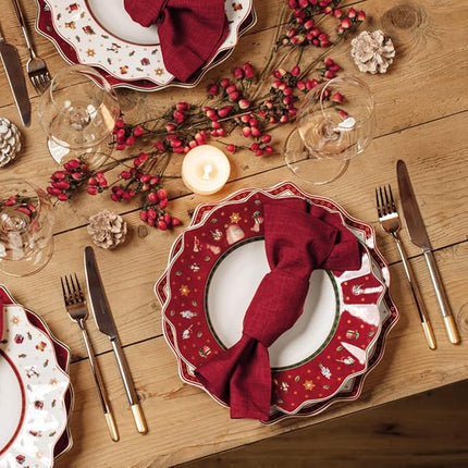 Villeroy & Boch Toy's Delight Christmas Collection Dinner Plate, Premium Porcelain, 11.5 in Diameter, Red/Multicolored